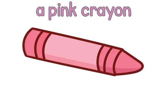 A Pink Crayon Coloring Page