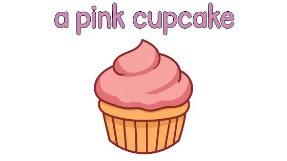 A Pink Cupcake Coloring Page