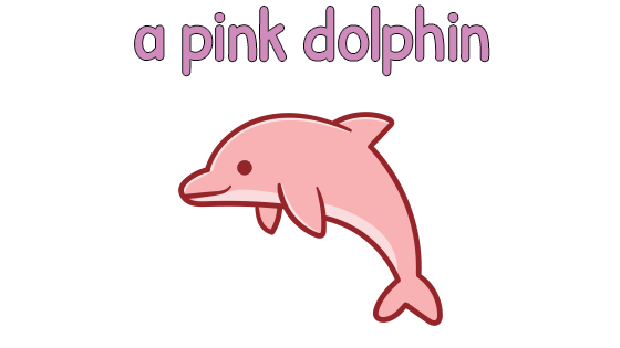 A Pink Dolphin Coloring Page