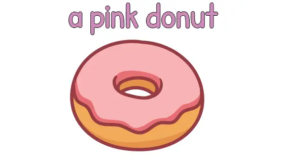A Pink Donut Coloring Page