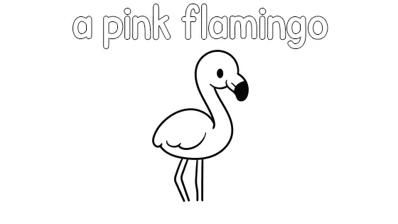 A Pink Flamingo Coloring Page