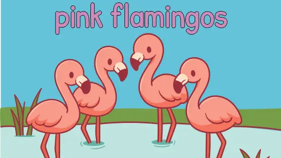 Pink Flamingos Coloring Page