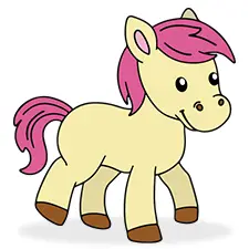 Pink-haired Pony Coloring Page