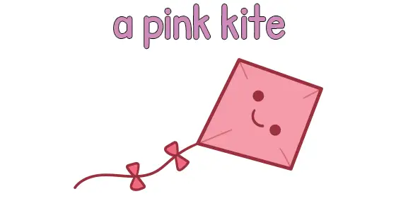 A Pink Kite Coloring Page