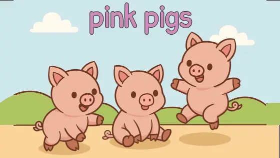 Pink Pigs Coloring Page