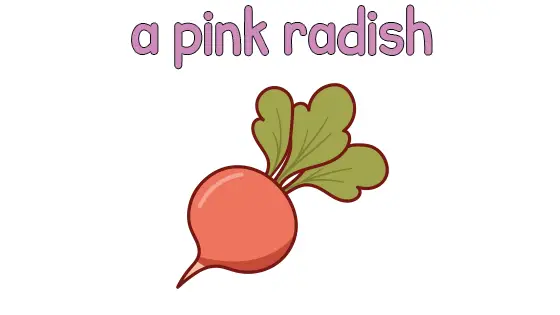 A Pink Radish Coloring Page