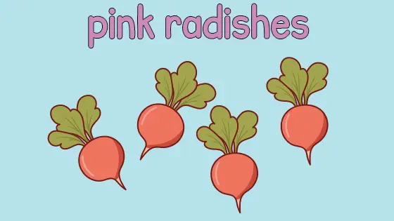 Pink Radishes Coloring Page