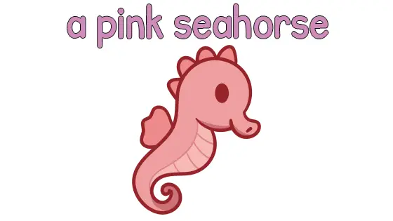 A Pink Seahorse Coloring Page
