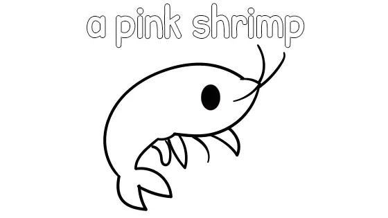 A Pink Shirmp Coloring Page