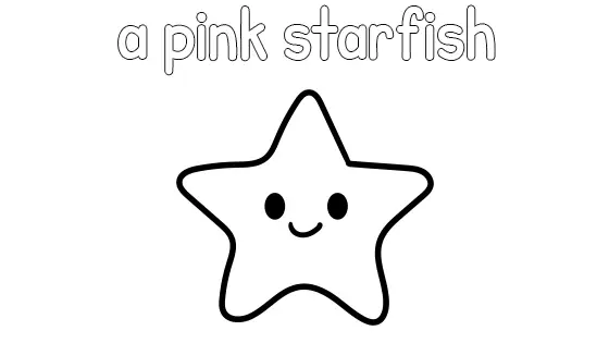 A Pink Starfish Coloring Page