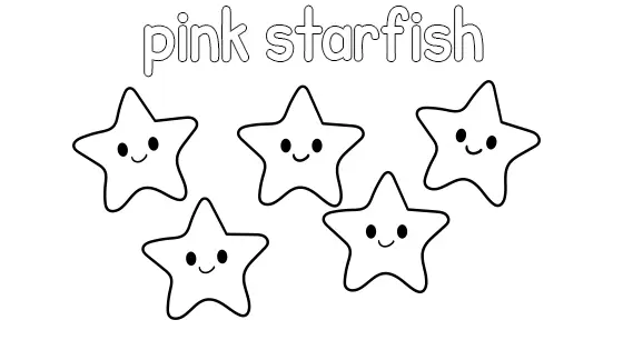 Pink Starfish Coloring Page