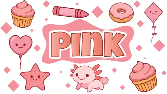 Pink Things Coloring Page