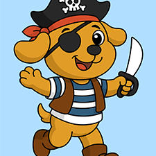 Pirate Dog Printable