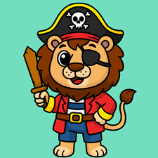 Pirate Lion Printable