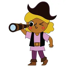 Pirate With Telescope Printable