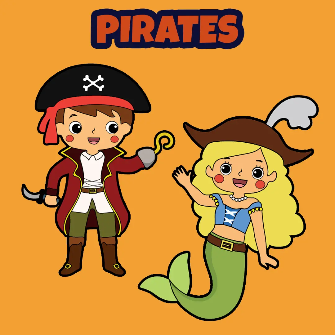 Pirate Colouring Pages