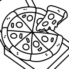 Pizza Coloring Page