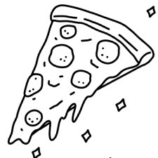 Pizza Slice Coloring Page