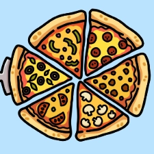Pizza Toppings Coloring Page