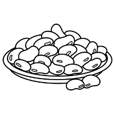 Plate Of Beans Coloring Page