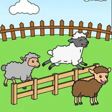 Playing Lambs Coloring Page