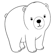 Polar Bear Coloring Page Black & White
