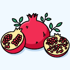 Pomegranate Coloring Page