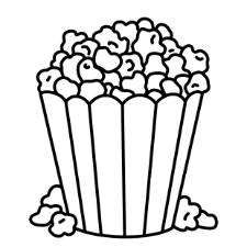 Popcorn Coloring Page