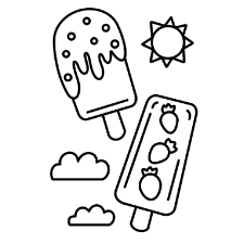 Popsicles Coloring Page