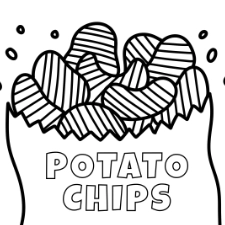 Potato Chips Coloring Page