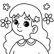 Pretty Girl Coloring Page
