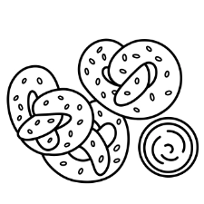 Pretzel Coloring Page