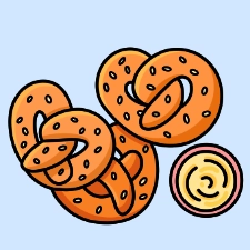 Pretzel Coloring Page