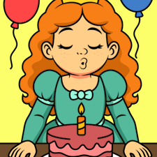 Princess's Birthday Cake Printable
