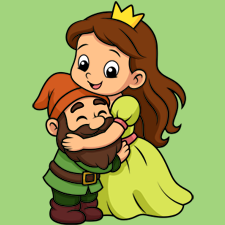Princess Hugging A Dwarf Printable