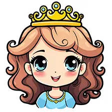 Princess With A Tiara Coloring Page
