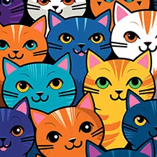 Printable Cats Colouring Pages