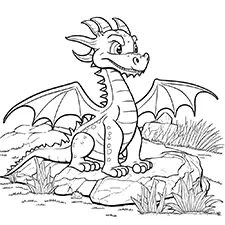Printable Dragon Coloring Page