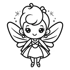 Printable Fairy Drawings Black & White