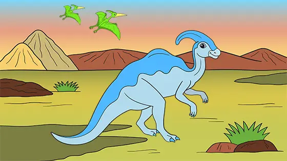 Printable Parasaurolophus Coloring Pages Free PDF Color