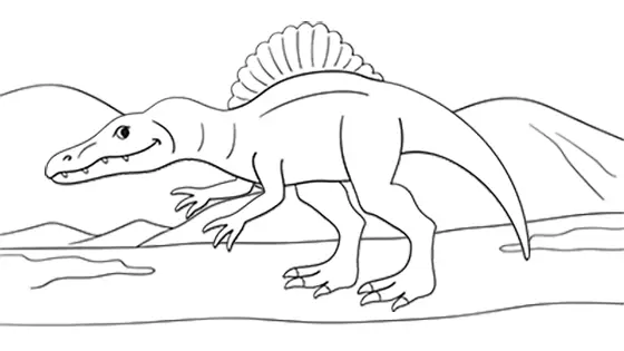 Printable Spinosaurus Coloring Pages Free PDF Download