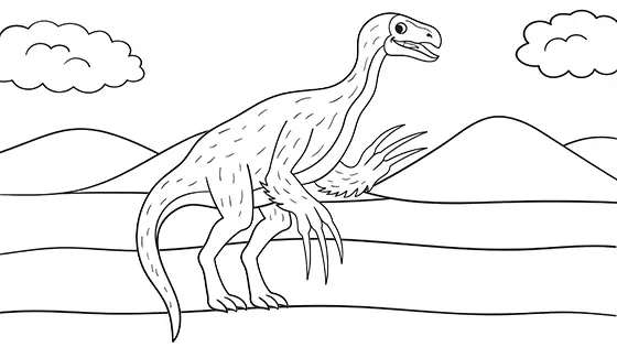 Printable Therizinosaurus Coloring Pages Free PDF Download