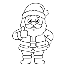 Proud Santa Coloring Page