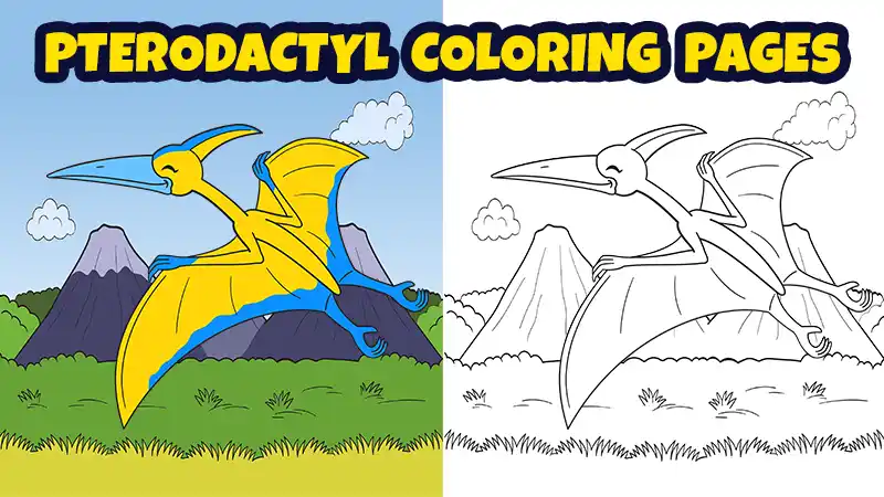 pterodactyl coloring sheets