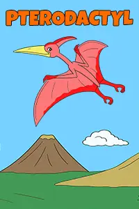 Pterodactyl Coloring Sheet Color