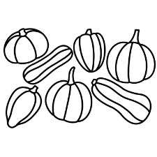 Pumpkins & Squash Coloring Page