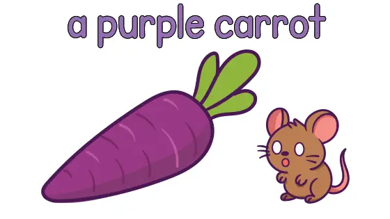 A Purple Carrot Coloring Page
