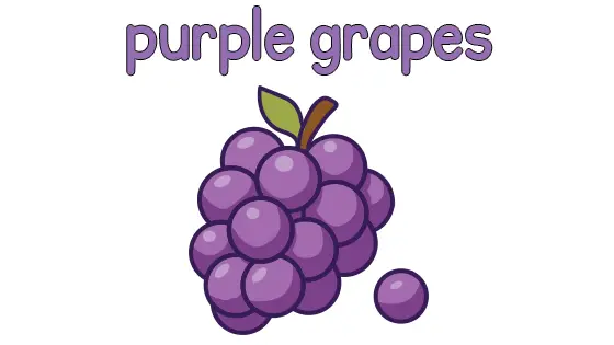 Purple Grapes Coloring Page