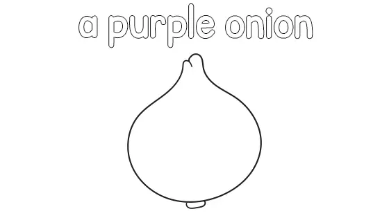 A Purple Onion Coloring Page