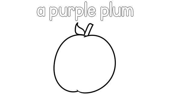 A Purple Plum Coloring Page